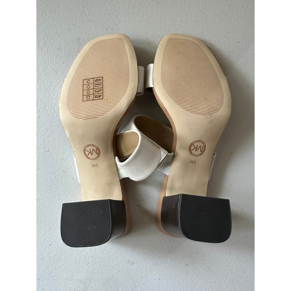NWOT Michael Kors MK Women's Glenda Double Leather Straps Slide Mule Sandals 9M - Picture 6 of 8